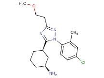 (1S*,3R*)-3-[1-(4-chloro-2-methylphenyl)-3-(2-methoxyethyl)-1H-1,2,4-triazol-5-yl]cyclohexanamine