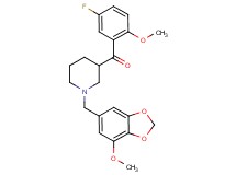 (5-fluoro-2-methoxyphenyl){1-[(7-methoxy-1,3-benzodioxol-5-yl)methyl]-3-piperidinyl}methanone