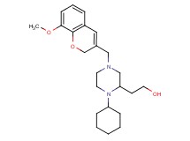 2-{1-cyclohexyl-4-[(8-methoxy-2H-chromen-3-yl)methyl]-2-piperazinyl}ethanol