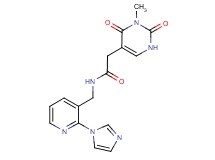 N-{[2-(1H-imidazol-1-yl)pyridin-3-yl]methyl}-2-(3-methyl-2,4-dioxo-1,2,3,4-tetrahydropyrimidin-5-yl)acetamide