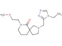 2-[(4-ethyl-4H-1,2,4-triazol-3-yl)methyl]-7-(2-methoxyethyl)-2,7-diazaspiro[4.5]decan-6-one
