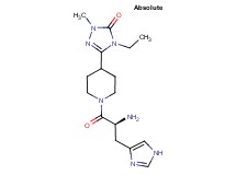 5-{1-[(2S)-2-amino-3-(1H-imidazol-4-yl)propanoyl]piperidin-4-yl}-4-ethyl-2-methyl-2,4-dihydro-3H-1,2,4-triazol-3-one