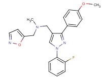 1-[1-(2-fluorophenyl)-3-(4-methoxyphenyl)-1H-pyrazol-4-yl]-N-(5-isoxazolylmethyl)-N-methylmethanamine