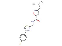 N-{[4-(4-fluorophenyl)-1,3-thiazol-2-yl]methyl}-3-isobutyl-5-isoxazolecarboxamide