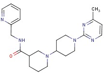 1'-(4-methylpyrimidin-2-yl)-N-(pyridin-2-ylmethyl)-1,4'-bipiperidine-3-carboxamide