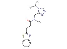 3-(1,3-benzothiazol-2-yl)-N-[(4-isopropyl-4H-1,2,4-triazol-3-yl)methyl]-N-methylpropanamide