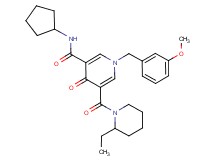 N-cyclopentyl-5-[(2-ethyl-1-piperidinyl)carbonyl]-1-(3-methoxybenzyl)-4-oxo-1,4-dihydro-3-pyridinecarboxamide