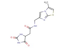 2-(2,5-dioxoimidazolidin-4-yl)-N-[(3-methylimidazo[2,1-b][1,3]thiazol-6-yl)methyl]acetamide