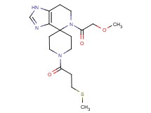 5-(methoxyacetyl)-1'-[3-(methylthio)propanoyl]-1,5,6,7-tetrahydrospiro[imidazo[4,5-c]pyridine-4,4'-piperidine]