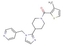 4-[(2-{1-[(3-methyl-2-thienyl)carbonyl]piperidin-4-yl}-1H-imidazol-1-yl)methyl]pyridine