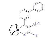 (5R*,8S*)-2-amino-4-(3-pyridin-2-ylphenyl)-6,7,8,9-tetrahydro-5H-5,8-epiminocyclohepta[b]pyridine-3-carbonitrile