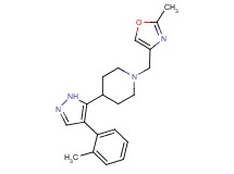 1-[(2-methyl-1,3-oxazol-4-yl)methyl]-4-[4-(2-methylphenyl)-1H-pyrazol-5-yl]piperidine