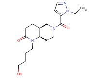 (4aS*,8aR*)-6-[(1-ethyl-1H-pyrazol-5-yl)carbonyl]-1-(4-hydroxybutyl)octahydro-1,6-naphthyridin-2(1H)-one