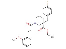 ethyl 3-(4-fluorobenzyl)-1-[3-(2-methoxyphenyl)propanoyl]-3-piperidinecarboxylate