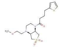 (4aR*,7aS*)-1-(2-methoxyethyl)-4-[4-(2-thienyl)butanoyl]octahydrothieno[3,4-b]pyrazine 6,6-dioxide