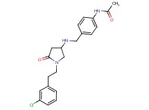 N-{4-[({1-[2-(3-chlorophenyl)ethyl]-5-oxo-3-pyrrolidinyl}amino)methyl]phenyl}acetamide