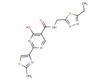 N-[(5-ethyl-1,3,4-thiadiazol-2-yl)methyl]-4-hydroxy-2-(2-methyl-1,3-thiazol-4-yl)pyrimidine-5-carboxamide