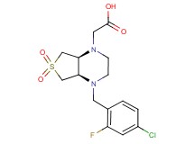 [(4aR*,7aS*)-4-(4-chloro-2-fluorobenzyl)-6,6-dioxidohexahydrothieno[3,4-b]pyrazin-1(2H)-yl]acetic acid