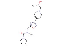 N-({3-[1-(2-hydroxypropyl)-1,2,3,6-tetrahydropyridin-4-yl]-1,2,4-oxadiazol-5-yl}methyl)-N-methylpyrrolidine-1-carboxamide
