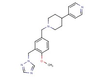 4-{1-[4-methoxy-3-(1H-1,2,4-triazol-1-ylmethyl)benzyl]-4-piperidinyl}pyridine
