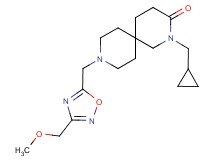 2-(cyclopropylmethyl)-9-{[3-(methoxymethyl)-1,2,4-oxadiazol-5-yl]methyl}-2,9-diazaspiro[5.5]undecan-3-one