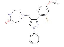 1-{[3-(2-fluoro-4-methoxyphenyl)-1-phenyl-1H-pyrazol-4-yl]methyl}-1,4-diazepan-5-one