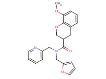 N-(2-furylmethyl)-8-methoxy-N-(2-pyridinylmethyl)-3-chromanecarboxamide