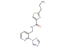 2-propyl-N-{[2-(1H-1,2,4-triazol-1-yl)pyridin-3-yl]methyl}-1,3-thiazole-4-carboxamide