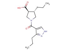 (3S*,4S*)-4-propyl-1-[(3-propyl-1H-pyrazol-4-yl)carbonyl]-3-pyrrolidinecarboxylic acid