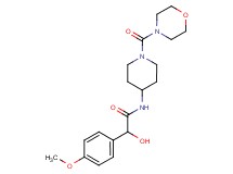 2-hydroxy-2-(4-methoxyphenyl)-N-[1-(morpholin-4-ylcarbonyl)piperidin-4-yl]acetamide