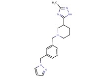 3-(3-methyl-1H-1,2,4-triazol-5-yl)-1-[3-(1H-pyrazol-1-ylmethyl)benzyl]piperidine