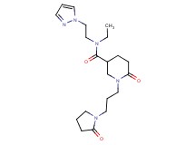 N-ethyl-6-oxo-1-[3-(2-oxo-1-pyrrolidinyl)propyl]-N-[2-(1H-pyrazol-1-yl)ethyl]-3-piperidinecarboxamide