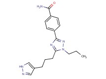 4-{1-propyl-5-[3-(1H-pyrazol-4-yl)propyl]-1H-1,2,4-triazol-3-yl}benzamide