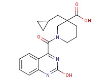 3-(cyclopropylmethyl)-1-[(2-hydroxy-4-quinazolinyl)carbonyl]-3-piperidinecarboxylic acid