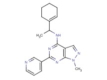 N-(1-cyclohex-1-en-1-ylethyl)-1-methyl-6-pyridin-3-yl-1H-pyrazolo[3,4-d]pyrimidin-4-amine