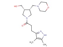 [(3R*,4R*)-1-[3-(4,5-dimethyl-1H-pyrazol-3-yl)propanoyl]-4-(4-morpholinylmethyl)-3-pyrrolidinyl]methanol