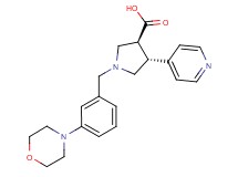 (3S*,4R*)-1-(3-morpholin-4-ylbenzyl)-4-pyridin-4-ylpyrrolidine-3-carboxylic acid