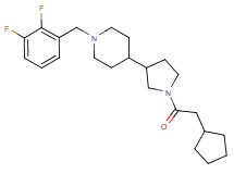 4-[1-(cyclopentylacetyl)-3-pyrrolidinyl]-1-(2,3-difluorobenzyl)piperidine