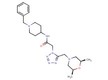 N-(1-benzyl-4-piperidinyl)-2-(5-{[(2R*,6S*)-2,6-dimethyl-4-morpholinyl]methyl}-1H-tetrazol-1-yl)acetamide