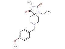 1-ethyl-8-(4-methoxybenzyl)-3-methyl-1,3,8-triazaspiro[4.5]decane-2,4-dione