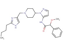 N-(1-{1-[(2-butyl-1H-imidazol-4-yl)methyl]-4-piperidinyl}-1H-pyrazol-5-yl)-2-methoxy-2-phenylacetamide
