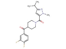 (3,4-difluorophenyl){1-[(3-isopropyl-1-methyl-1H-pyrazol-5-yl)carbonyl]-4-piperidinyl}methanone