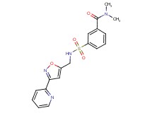 N,N-dimethyl-3-({[(3-pyridin-2-ylisoxazol-5-yl)methyl]amino}sulfonyl)benzamide