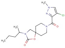 8-[(4-chloro-1-methyl-1H-pyrazol-3-yl)carbonyl]-3-(1-methylbutyl)-1-oxa-3,8-diazaspiro[4.5]decan-2-one