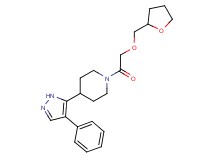 4-(4-phenyl-1H-pyrazol-5-yl)-1-[(tetrahydrofuran-2-ylmethoxy)acetyl]piperidine