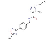 5-methyl-N-[4-(5-methyl-1,2,4-oxadiazol-3-yl)benzyl]-1-propyl-1H-pyrazole-4-carboxamide