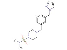 N,N-dimethyl-4-[3-(1H-pyrazol-1-ylmethyl)benzyl]piperazine-1-sulfonamide