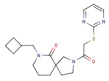 7-(cyclobutylmethyl)-2-[(pyrimidin-2-ylthio)acetyl]-2,7-diazaspiro[4.5]decan-6-one