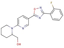 (1-{5-[3-(2-fluorophenyl)-1,2,4-oxadiazol-5-yl]-2-pyridinyl}-2-piperidinyl)methanol