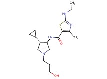 N-[rel-(3R,4S)-4-cyclopropyl-1-(3-hydroxypropyl)-3-pyrrolidinyl]-2-(ethylamino)-4-methyl-1,3-thiazole-5-carboxamide dihydrochloride